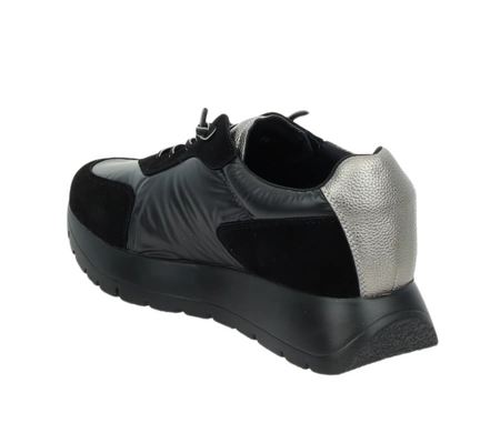 Czarne adidasy damskie na platformie jesienne VINCEZA