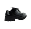 Czarne lakierowane półbuty sznurowane derby garniturowe od Daszyński