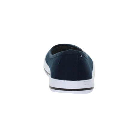 Granatowe baleriny sportowe na białej podeszwie czeszki American Club