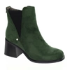 Zielone zamszowe botki damskie zimowe eleganckie i komfortowe Jezzi