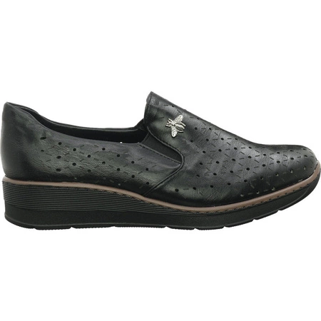 Czarne półbuty damskie eleganckie Jezzi