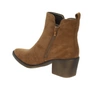 Brązowe botki na niskim obcasie typu kowbojki Katrin
