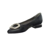 Czarne baleriny czółenka damskie płaskie Jezzi