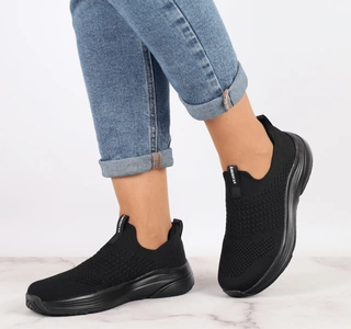 Lekkie i komfortowe adidasy czarne z wkładką MEMORY FOAM American Club