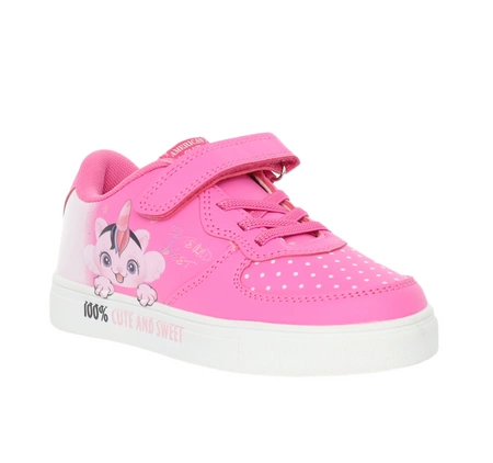 Różowe adidasy dziecięce na rzepy z jednorożcem American Club