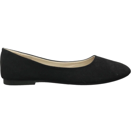 Czarne baleriny damskie zamszowe Jezzi