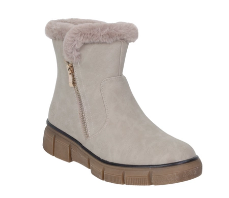 Jasne buty zimowe damskie ciepłe botki damskie trzewiki eleganckie Jezzi