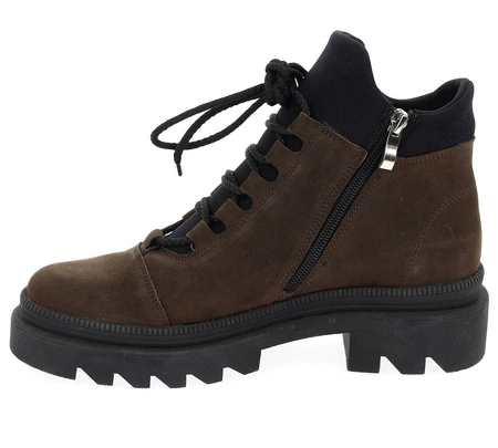 Brązowe skórzane półbuty damskie przejściowe całoroczne Polskie Gino Fabiani