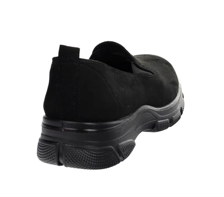 Czarne komfortowe półbuty damskie wygodne i eleganckie Jezzi