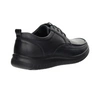 Czarne półbuty męskie ze skórzaną wkładką komfortowe do garnituru UNISOFT