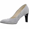 Szare czółenka damskie na szpilce ze skórzaną wkładką Massimo Lucchesi