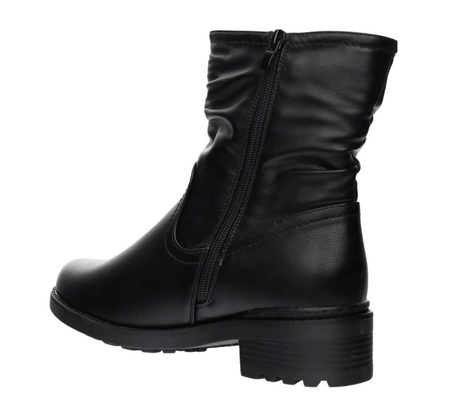 Komfortowe botki damskie na płaskim obcasie na zamek