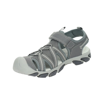 Zabudowane sandały chłopięce sportowe górskie z gumowy czubkiem American Club