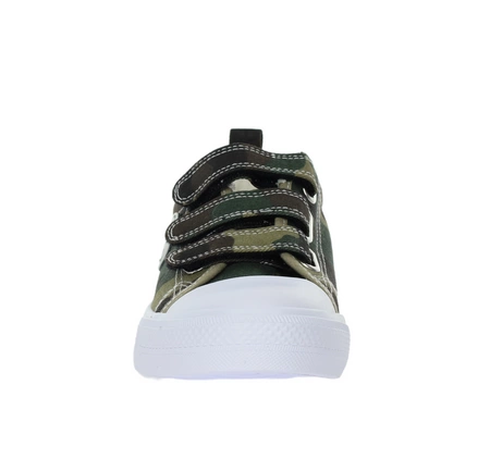 Trampki chłopięce na rzepy moro z gumowym czubkiem American Club