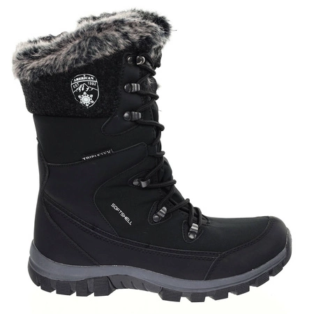 Czarne wysokie śniegowce z futerkiem American Club