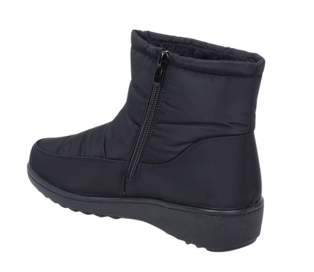 Ciepłe i eleganckie botki zimowe damskie na zamek śniegowce UNISOFT