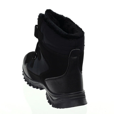 Nieprzemakalne czarne śniegowce na rzepy z odblaskami American Club