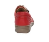 Czerwone półbuty damskie skórzane szyte na zamek i sznurowadła  Helios 411