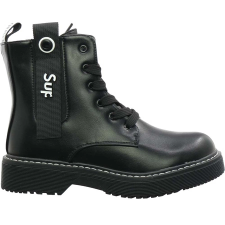 Ocieplane botki dziecięce czarne traperki Clibee