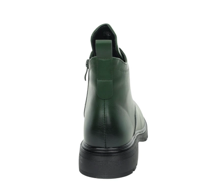 Zielone botki damskie ocieplane na zamek Jezzi