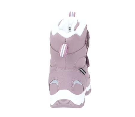 Różowe śniegowce dziecięce na rzepy buty zimowe wodoodporne SOFTSHELL American Club