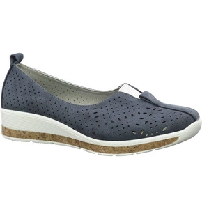 Granatowe półbuty damskie wsuwane Jezzi