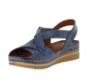 Niebieskie sandały komfortowe ze skóry naturalnej Gino Fabiani