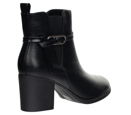 Eleganckie i wygodne botki damskie ocieplane na zamek na obcasie Jezzi