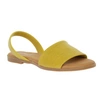 Żółte skórzane sandały damskie płaskie El Pimpi - Made in Spain