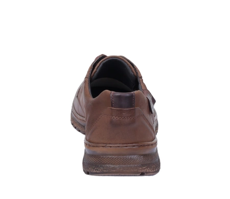 Brązowe skórzane półbuty męskie eleganckie porządne Activ