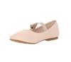 Czółenka dziecięce baleriny pudrowy róż z kokardką MissE