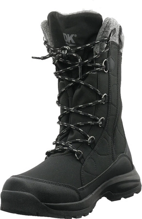 Wysokie śniegowce z membraną wodoodporną botki płaskie DK