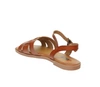 Karmelowe sandały damskie płaskie rzymianki Jezzi