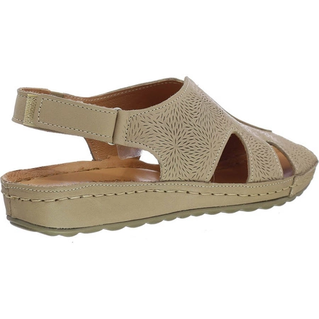 Komfortowe sandały skórzane z zabudowaną cholewką szyte Gino Fabiani - Produkt Polski