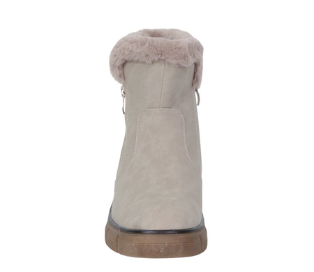 Jasne buty zimowe damskie ciepłe botki damskie trzewiki eleganckie Jezzi