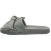 Szare klapki damskie z kokardą Haver