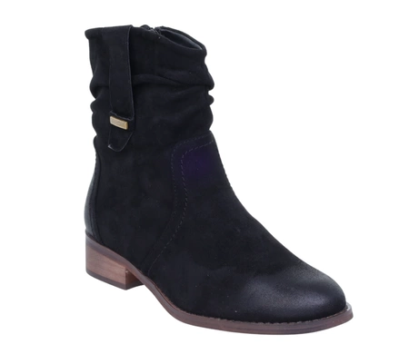 Czarne botki klasyczne na zamek saszki ocieplane Jezzi