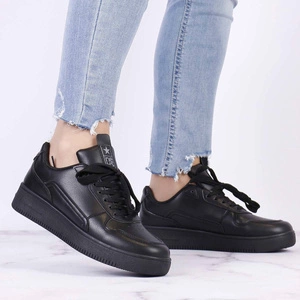 Czarne adidasy damskie/ męskie na grubej podeszwie NEWS