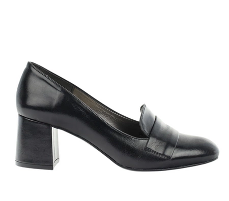 Czarne eleganckie czółenka na wygodnym niskim obcasie Eliza od Azali