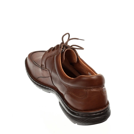 Komfortowe półbuty męskie ze skóry naturalnej garniturowe ŁUKBUT