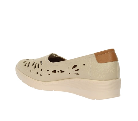 Wygodne czółenka damskie płaskie ze skórzaną wkładką Jezzi