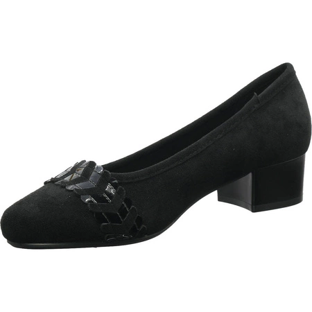 Czółenka damskie zamszowe na niskim klocku Jezzi