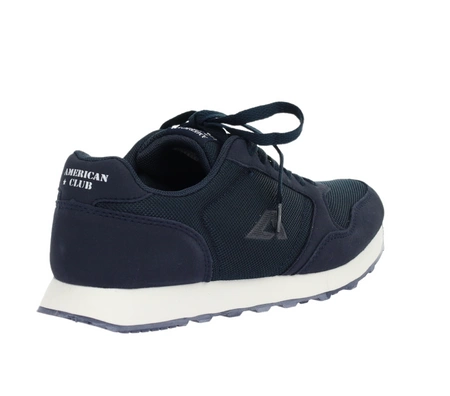 Granatowe adidasy oddychające na białej podeszwie American Club