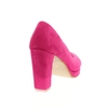 Różowe zamszowe czółenka na obcasie i platformie Holly od Azali