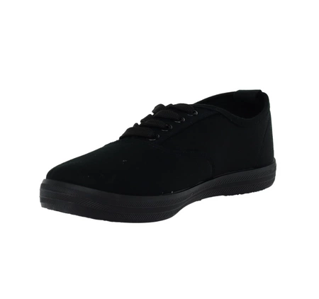 Czarne tenisówki damskie trampki tekstylne NEWS