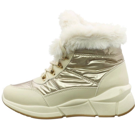 Śniegowce damskie sneakersy z futerkiem trzewiki NEWS