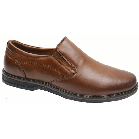 Brązowe półbuty męskie skórzana wkładka NEWS