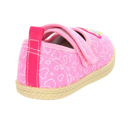 Różowe dziecięce baleriny na rzep w małych rozmiarach American Club