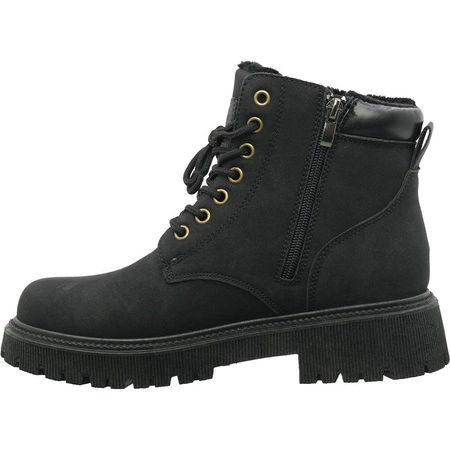 Czarne trzewiki chłopięce i damskie buty zimowe NEWS