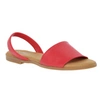 Czerwone skórzane sandały damskie płaskie El Pimpi - Made in Spain